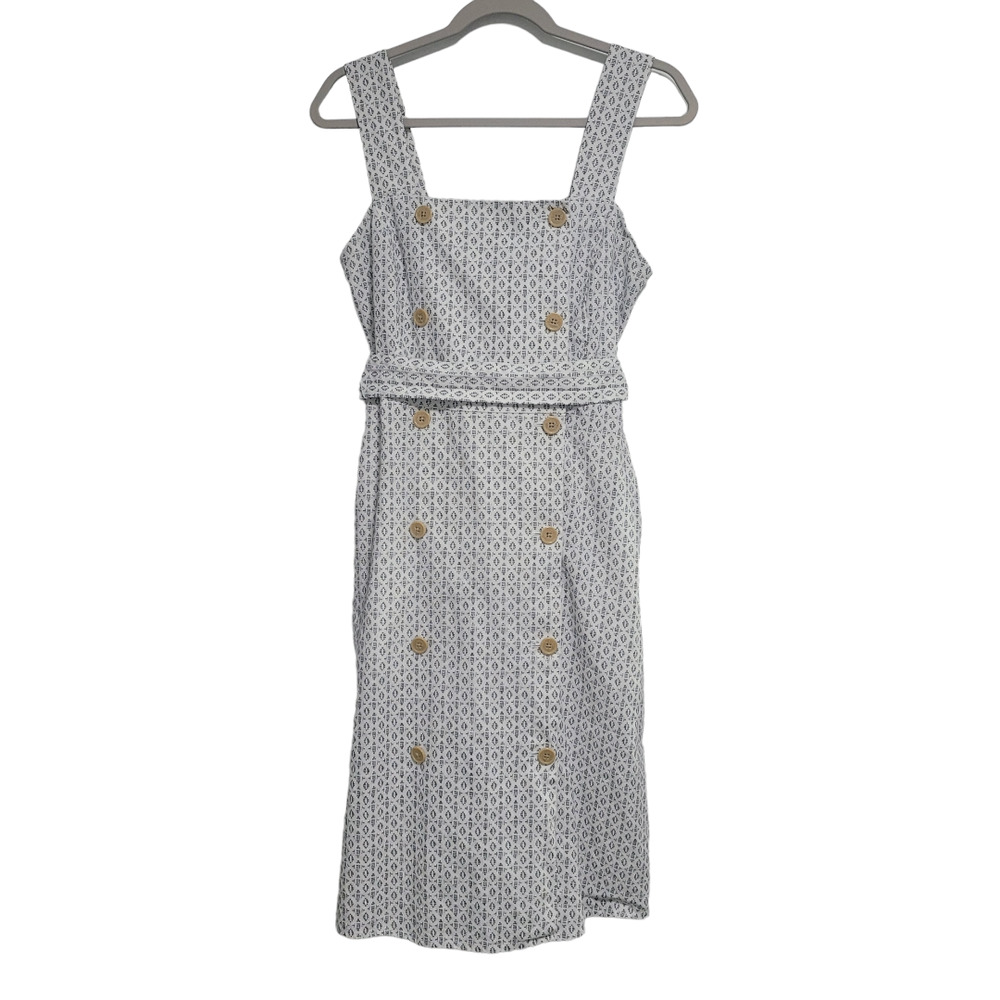 A New Day Blue and Gold Midi Dress